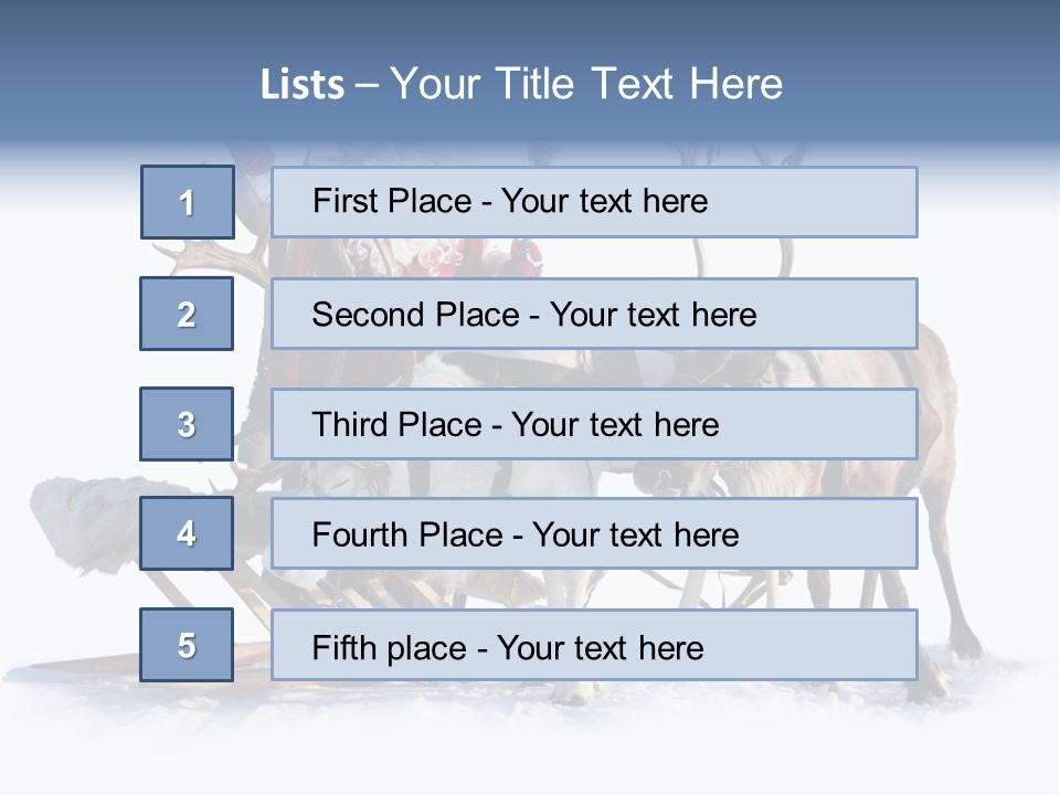 Senior Reindeer Winter PowerPoint Template