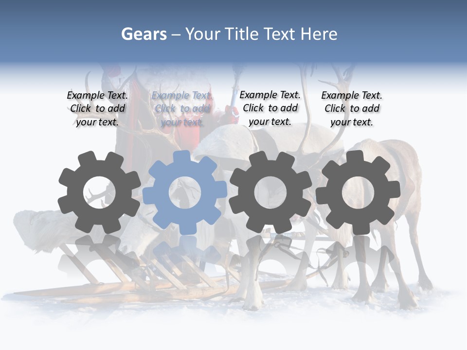 Senior Reindeer Winter PowerPoint Template