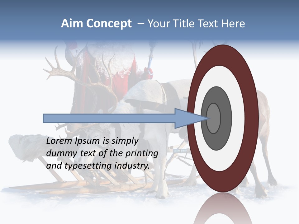 Senior Reindeer Winter PowerPoint Template