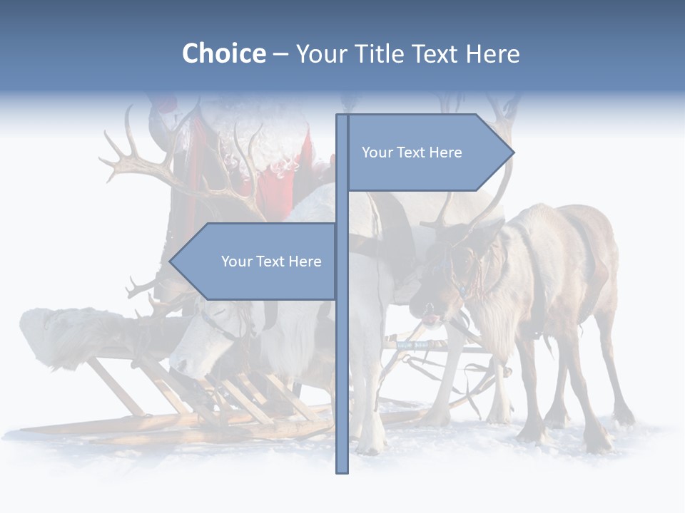 Senior Reindeer Winter PowerPoint Template