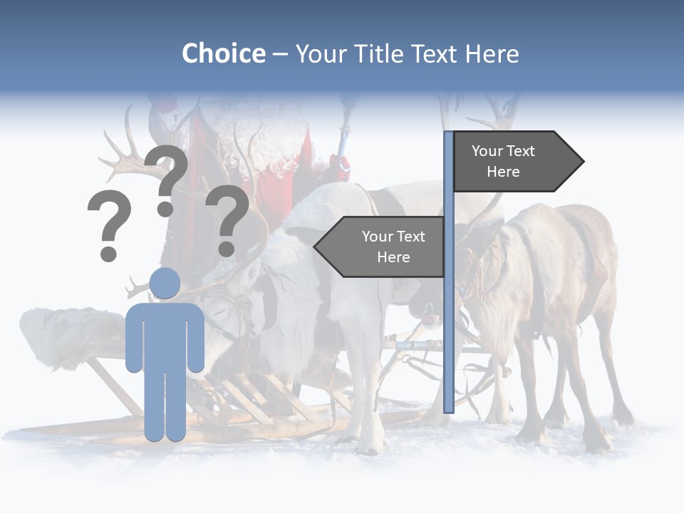 Senior Reindeer Winter PowerPoint Template