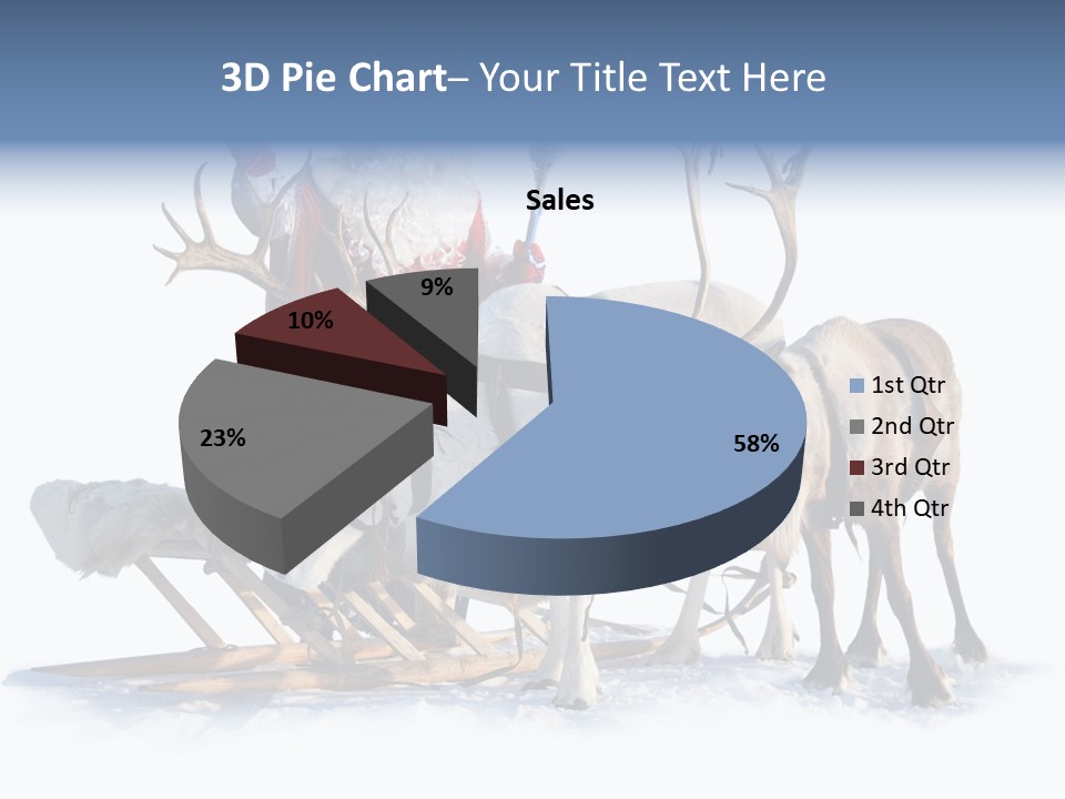 Senior Reindeer Winter PowerPoint Template