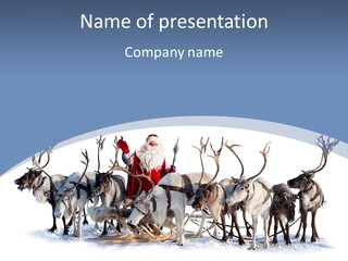 Cold Snow Horn PowerPoint Template