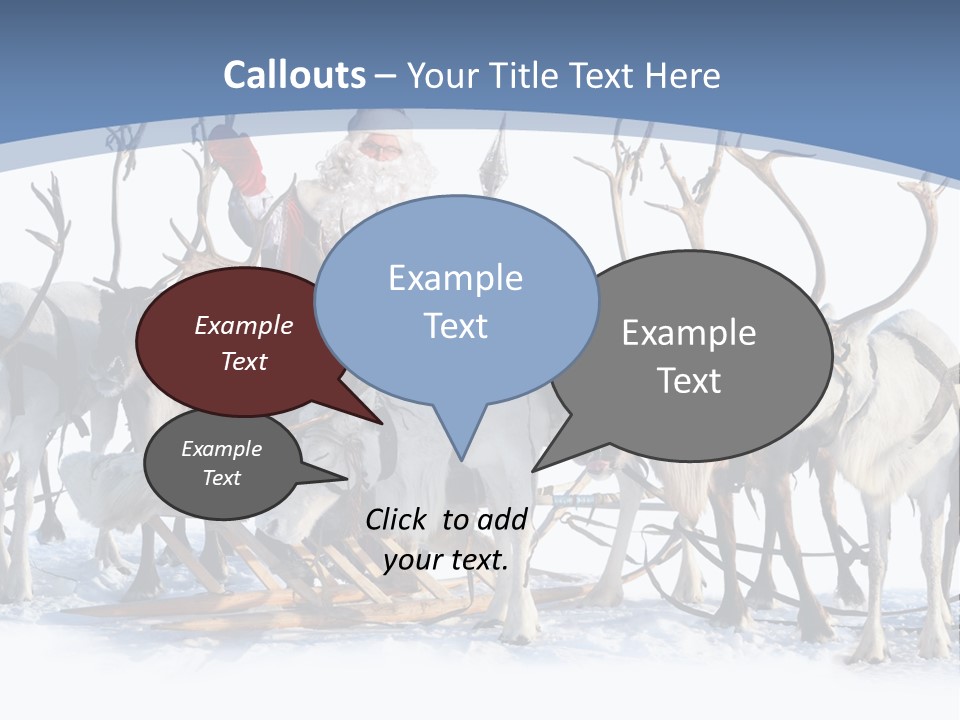 Cold Snow Horn PowerPoint Template