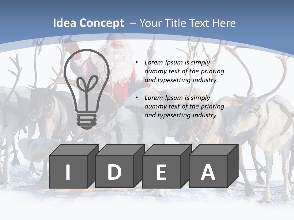 Cold Snow Horn PowerPoint Template