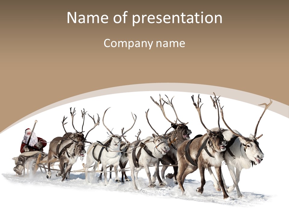 Harness White Antler PowerPoint Template