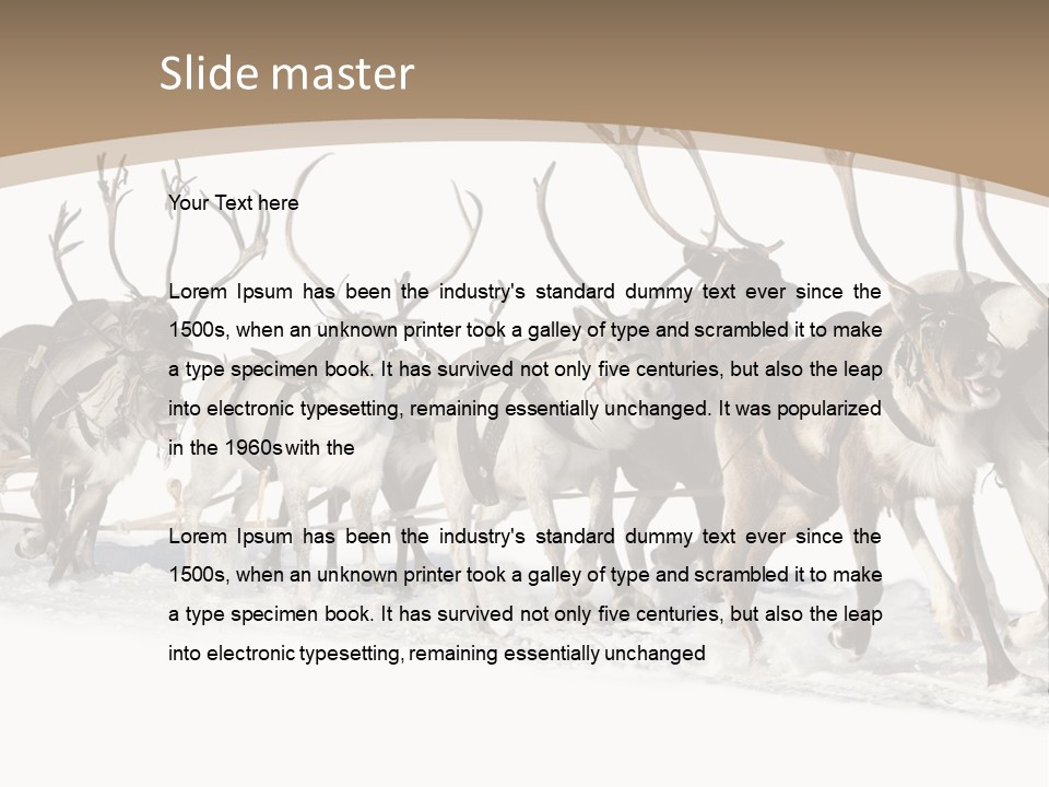 Harness White Antler PowerPoint Template