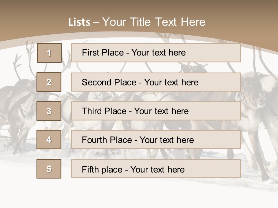Harness White Antler PowerPoint Template