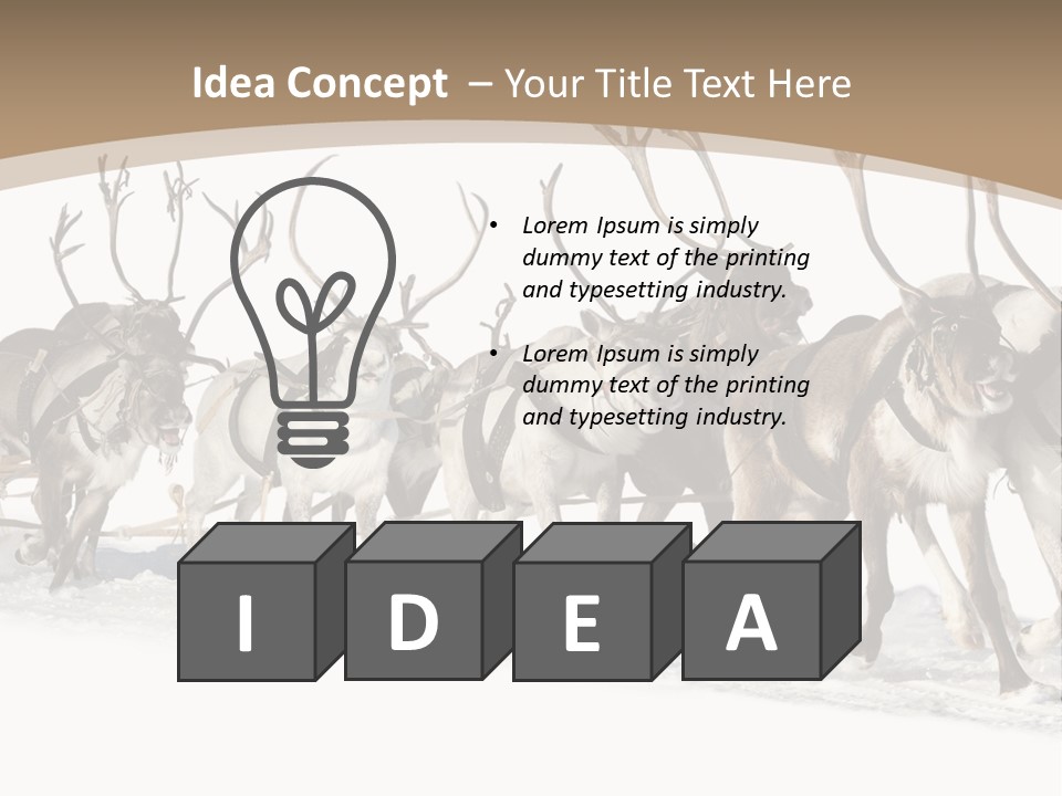 Harness White Antler PowerPoint Template