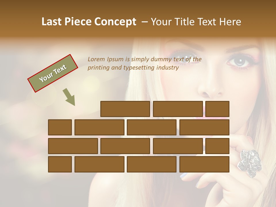 Makeup Eye Shadow Caucasian PowerPoint Template
