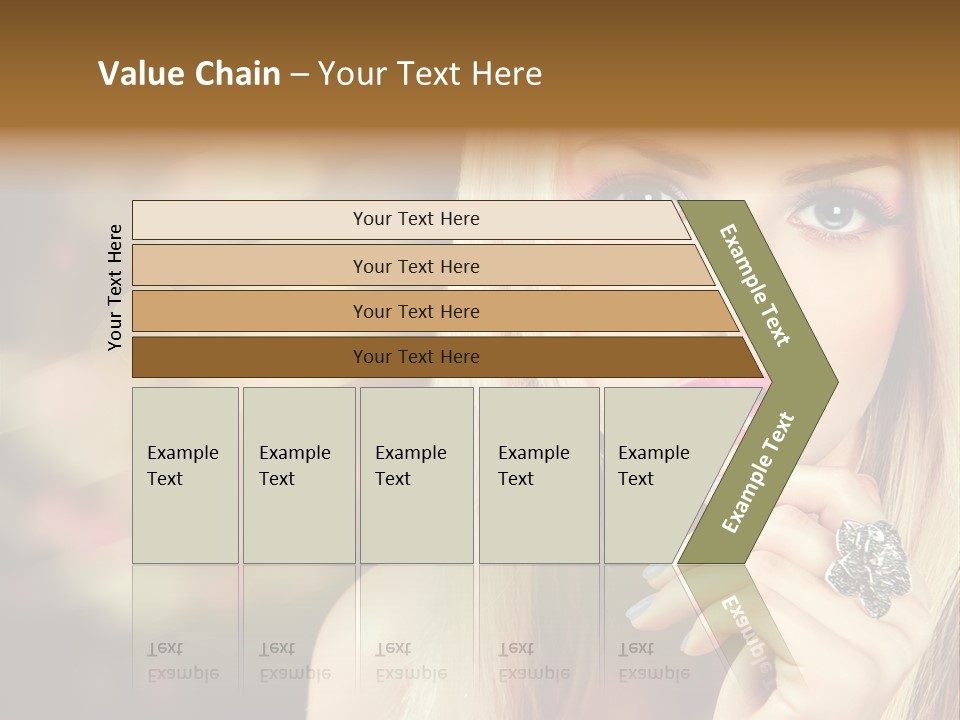 Makeup Eye Shadow Caucasian PowerPoint Template