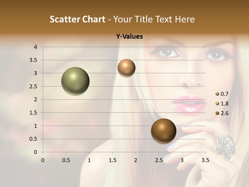 Makeup Eye Shadow Caucasian PowerPoint Template