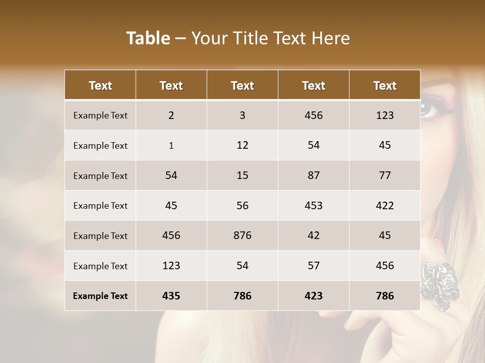 Makeup Eye Shadow Caucasian PowerPoint Template