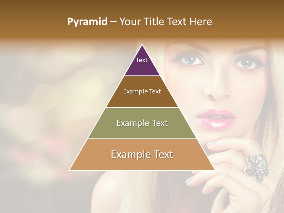 Makeup Eye Shadow Caucasian PowerPoint Template