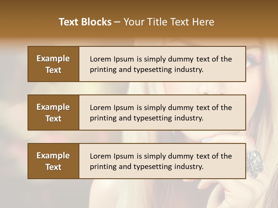 Makeup Eye Shadow Caucasian PowerPoint Template