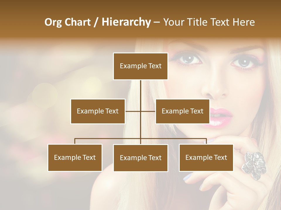 Makeup Eye Shadow Caucasian PowerPoint Template