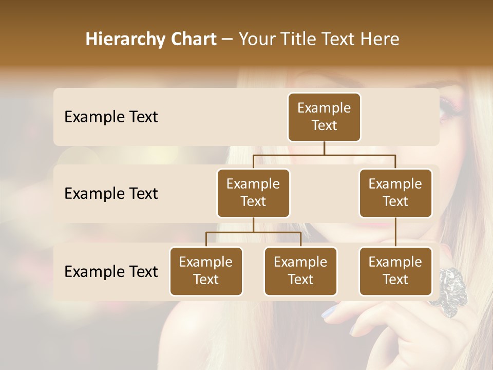 Makeup Eye Shadow Caucasian PowerPoint Template