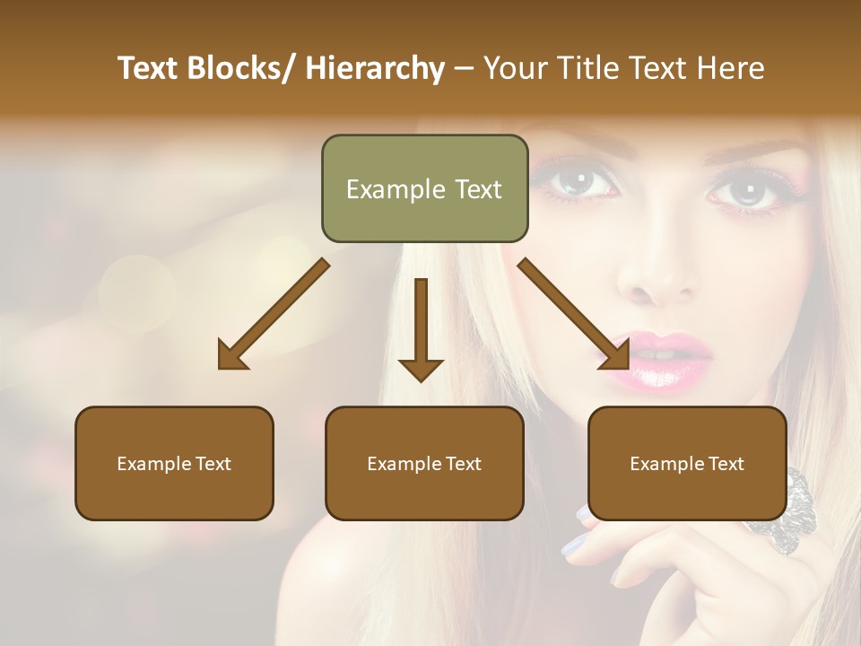 Makeup Eye Shadow Caucasian PowerPoint Template