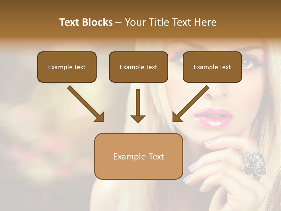 Makeup Eye Shadow Caucasian PowerPoint Template