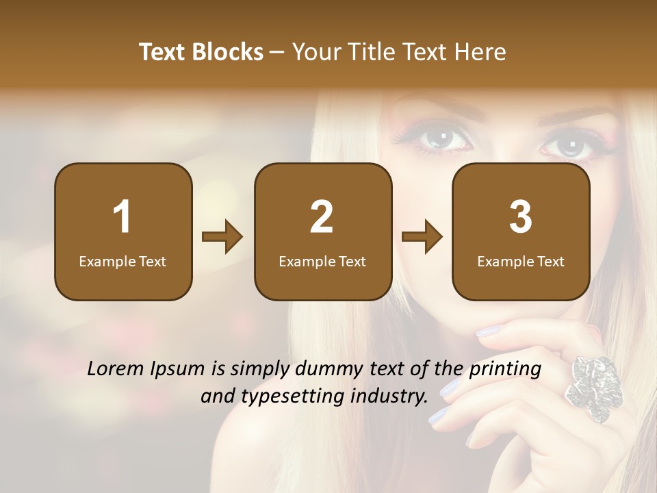 Makeup Eye Shadow Caucasian PowerPoint Template