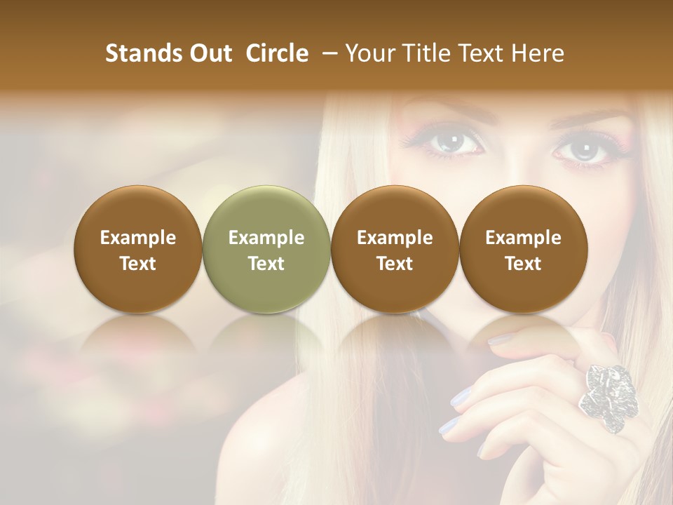 Makeup Eye Shadow Caucasian PowerPoint Template