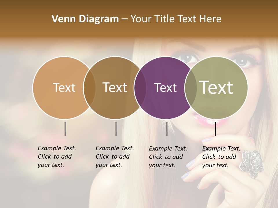 Makeup Eye Shadow Caucasian PowerPoint Template