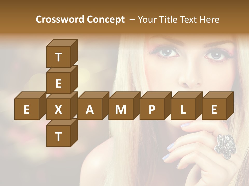 Makeup Eye Shadow Caucasian PowerPoint Template