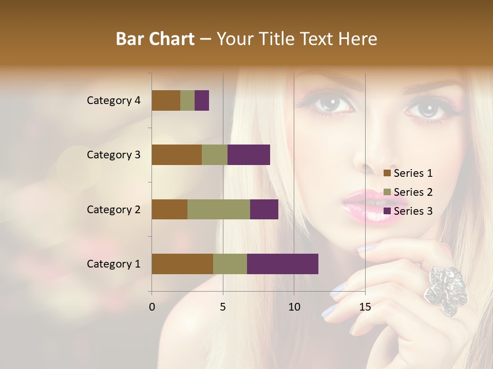 Makeup Eye Shadow Caucasian PowerPoint Template
