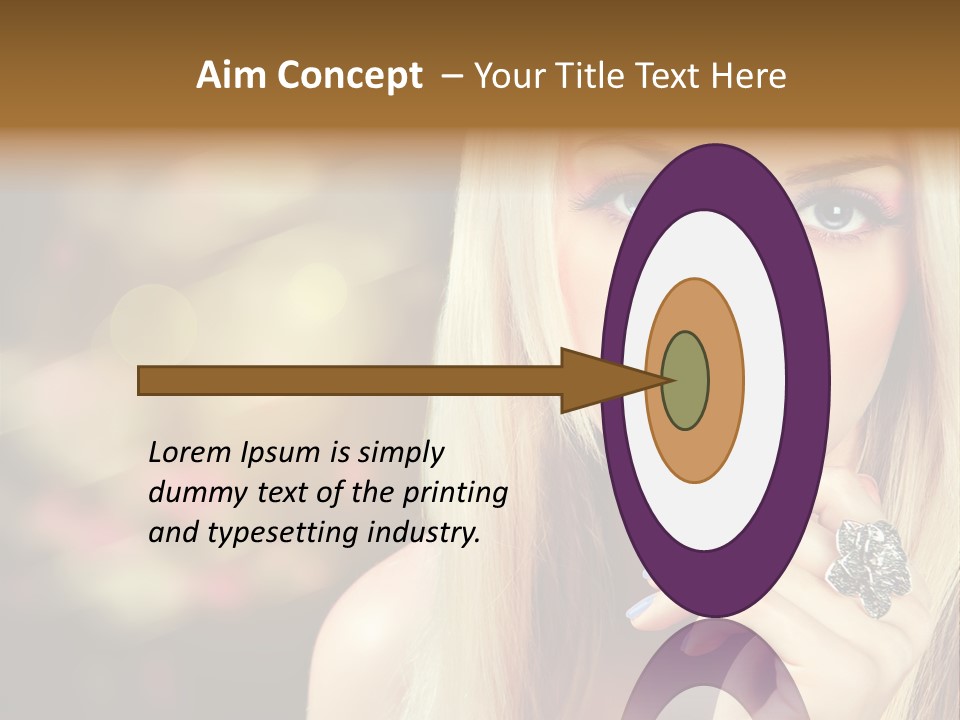 Makeup Eye Shadow Caucasian PowerPoint Template