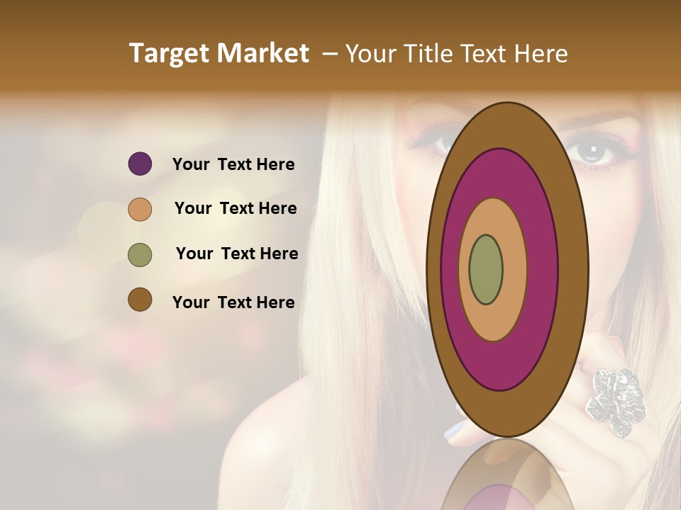 Makeup Eye Shadow Caucasian PowerPoint Template