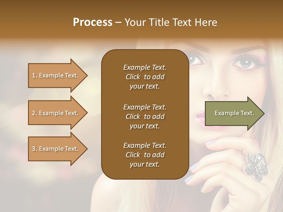 Makeup Eye Shadow Caucasian PowerPoint Template
