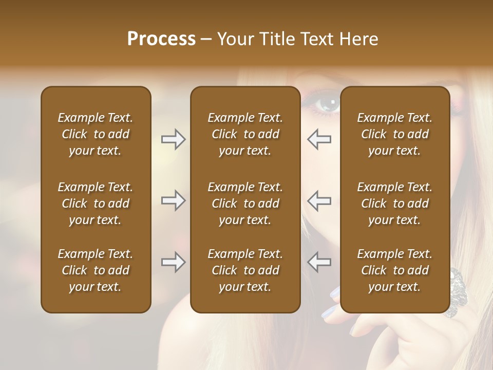 Makeup Eye Shadow Caucasian PowerPoint Template