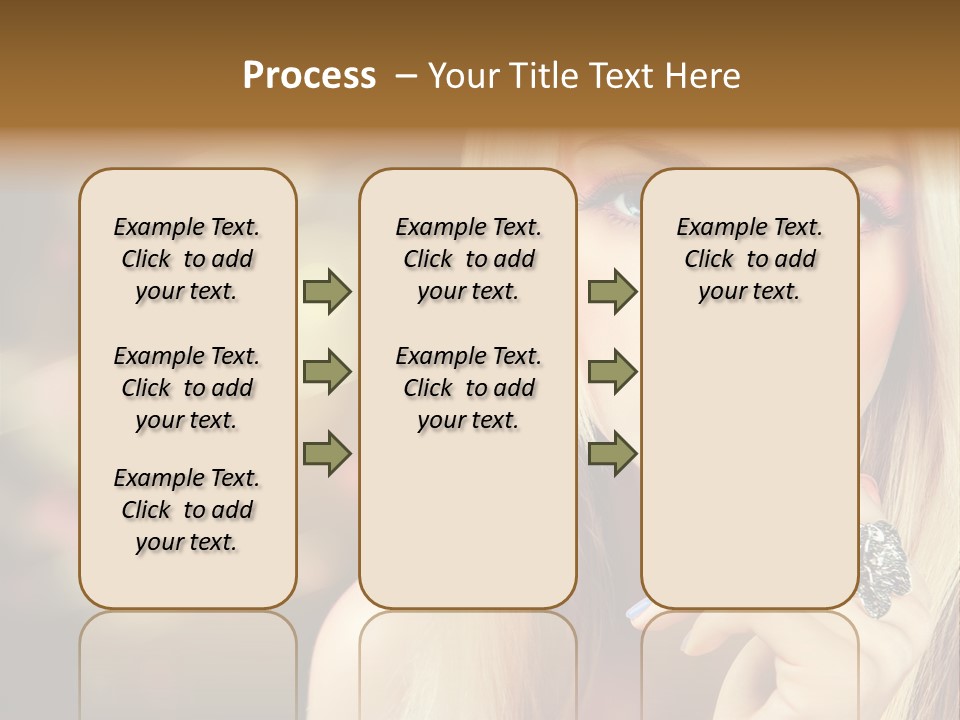 Makeup Eye Shadow Caucasian PowerPoint Template