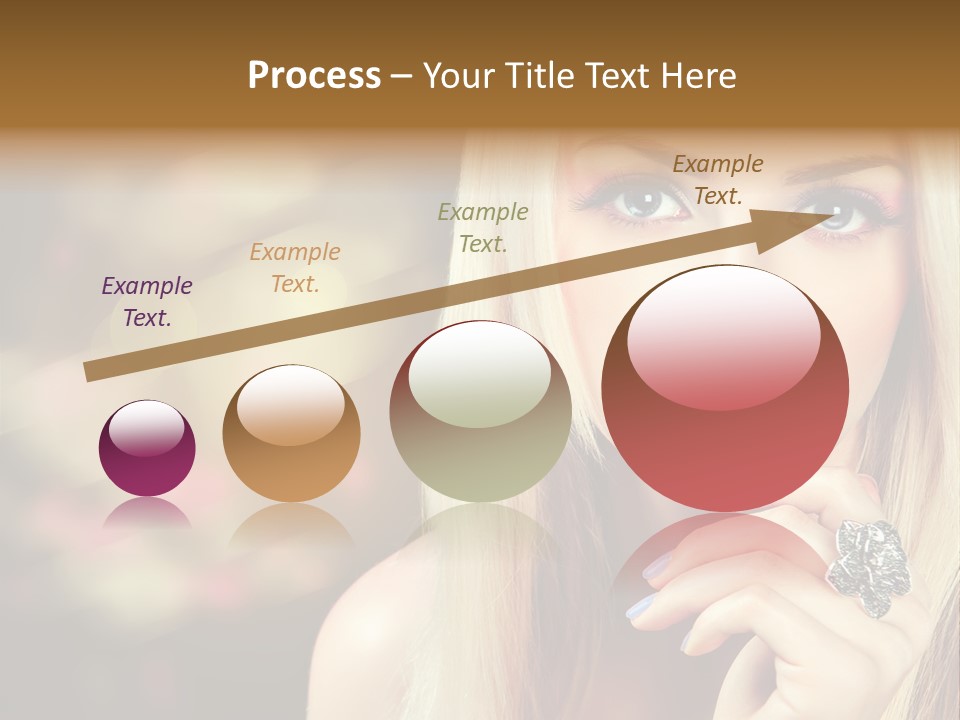 Makeup Eye Shadow Caucasian PowerPoint Template