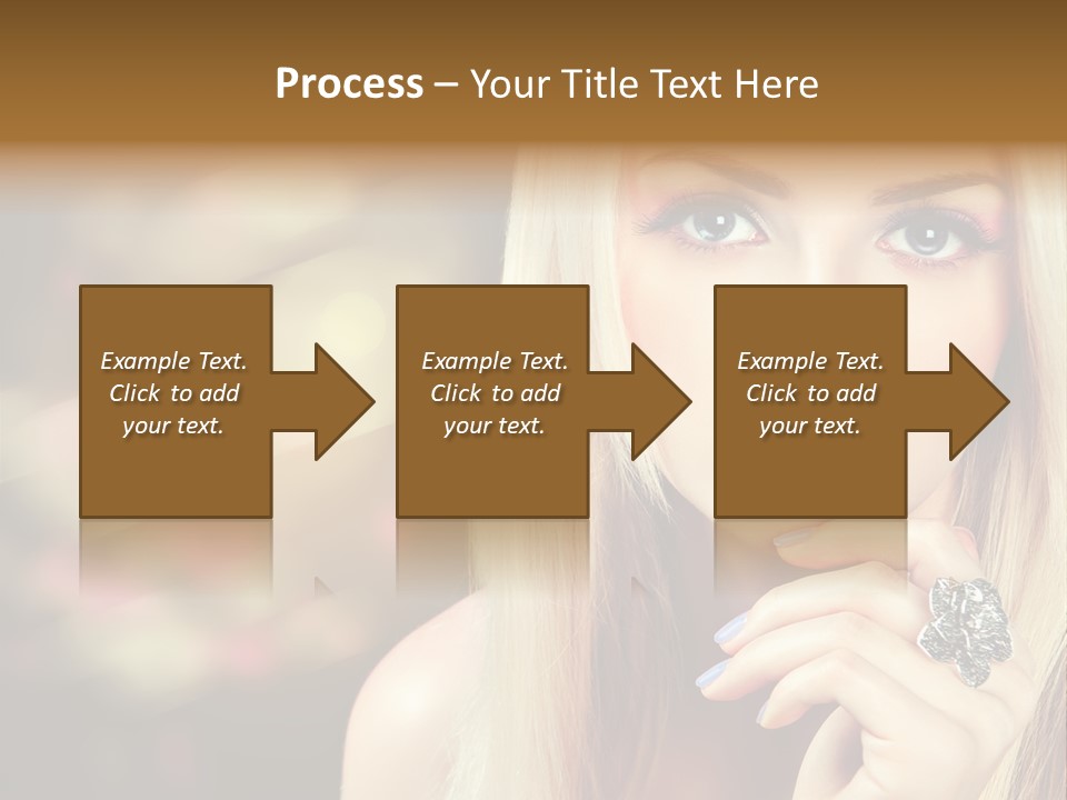 Makeup Eye Shadow Caucasian PowerPoint Template