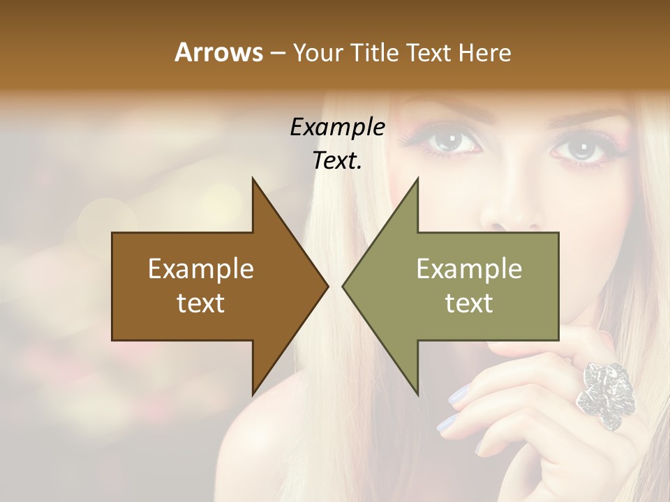 Makeup Eye Shadow Caucasian PowerPoint Template