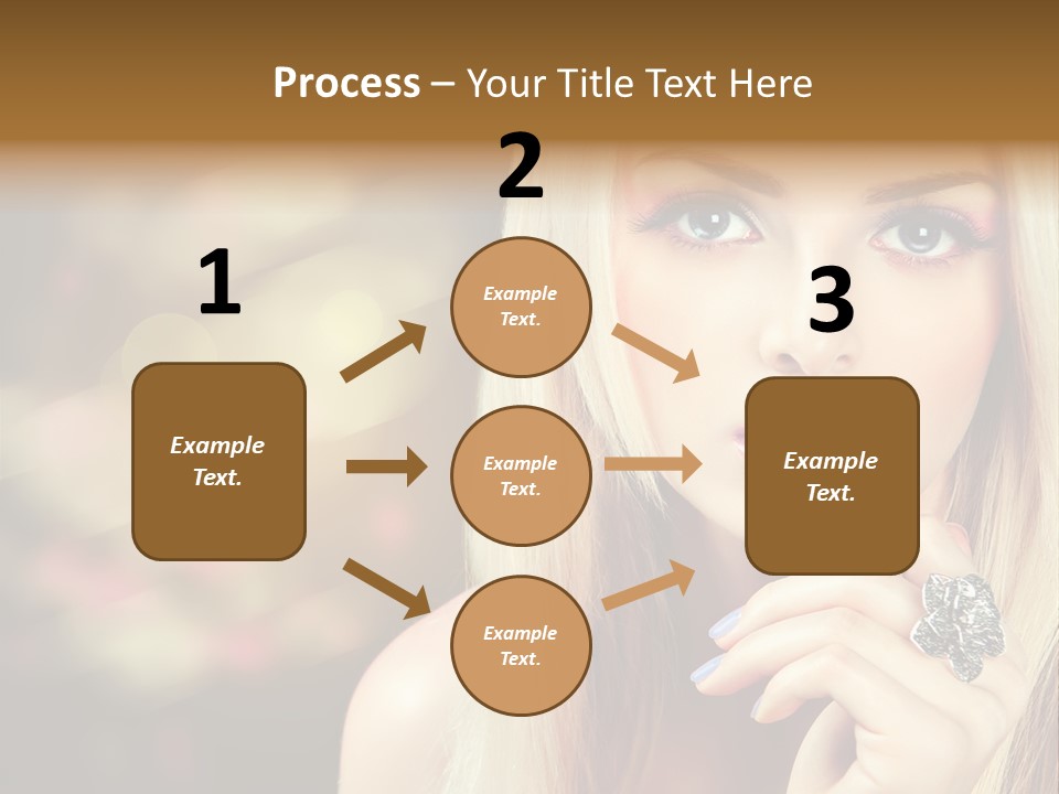 Makeup Eye Shadow Caucasian PowerPoint Template