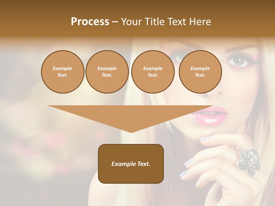Makeup Eye Shadow Caucasian PowerPoint Template
