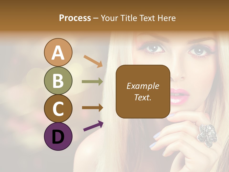 Makeup Eye Shadow Caucasian PowerPoint Template