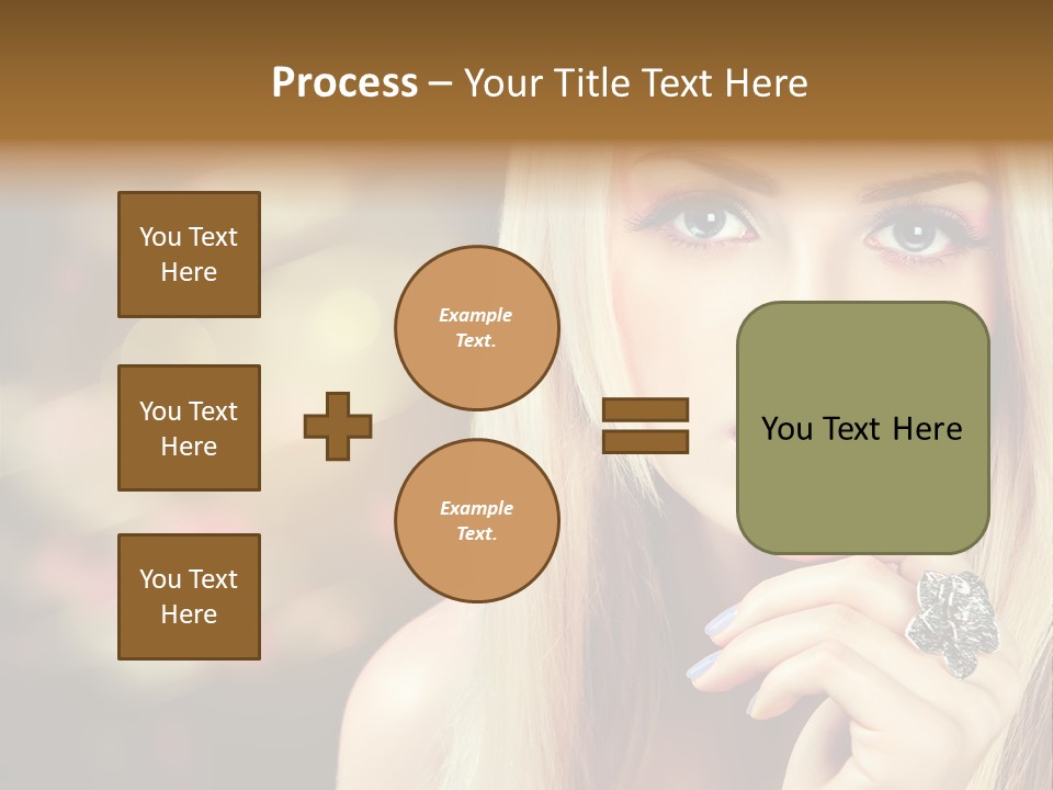 Makeup Eye Shadow Caucasian PowerPoint Template