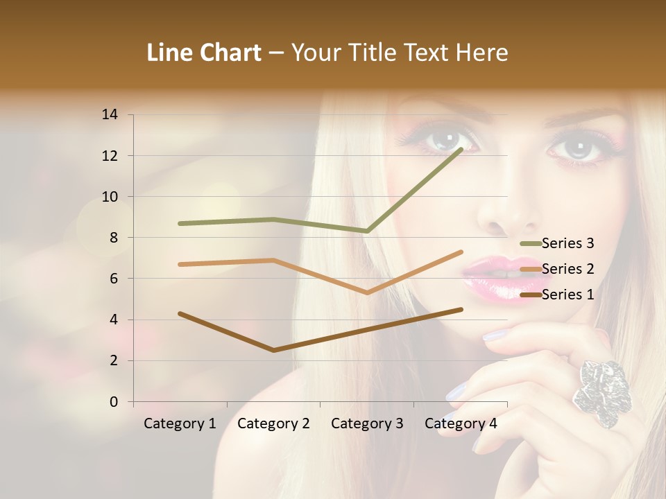 Makeup Eye Shadow Caucasian PowerPoint Template