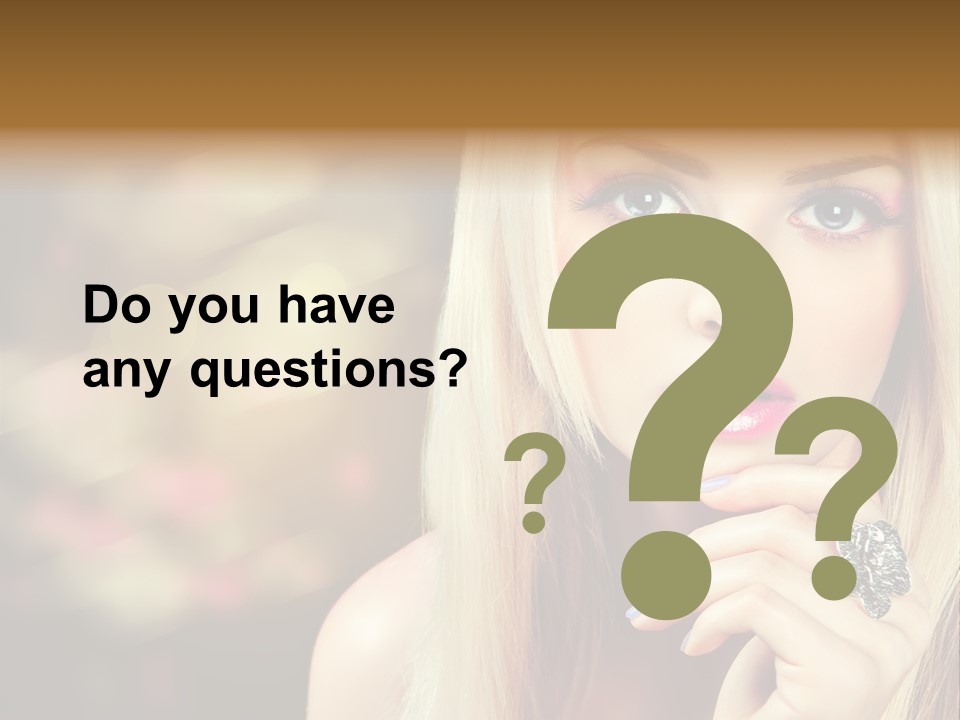 Makeup Eye Shadow Caucasian PowerPoint Template