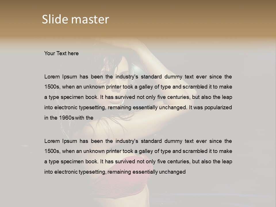 Beach Tan Blue PowerPoint Template