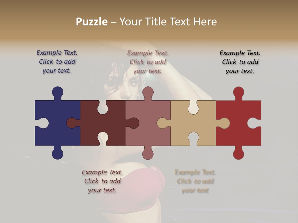 Beach Tan Blue PowerPoint Template