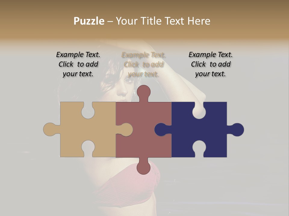 Beach Tan Blue PowerPoint Template