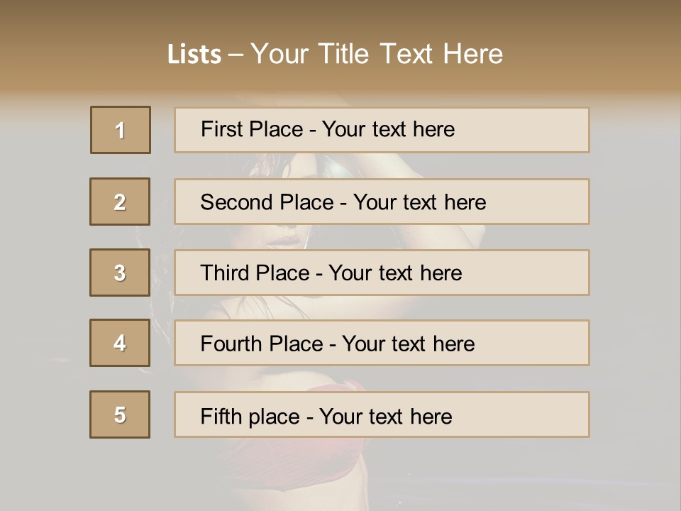 Beach Tan Blue PowerPoint Template