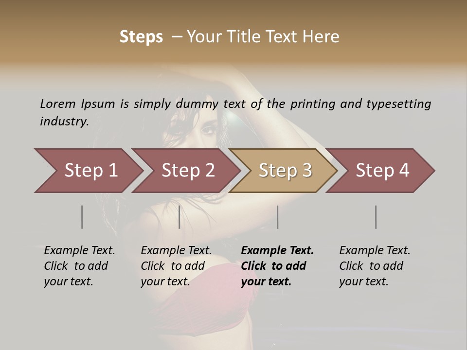 Beach Tan Blue PowerPoint Template