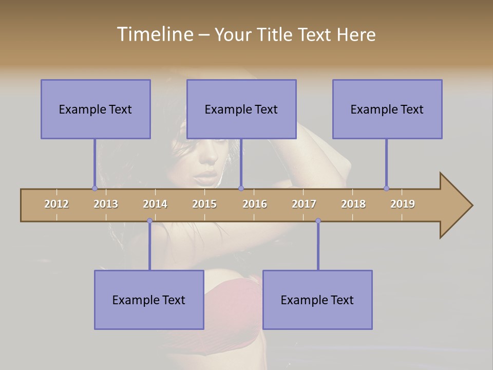 Beach Tan Blue PowerPoint Template