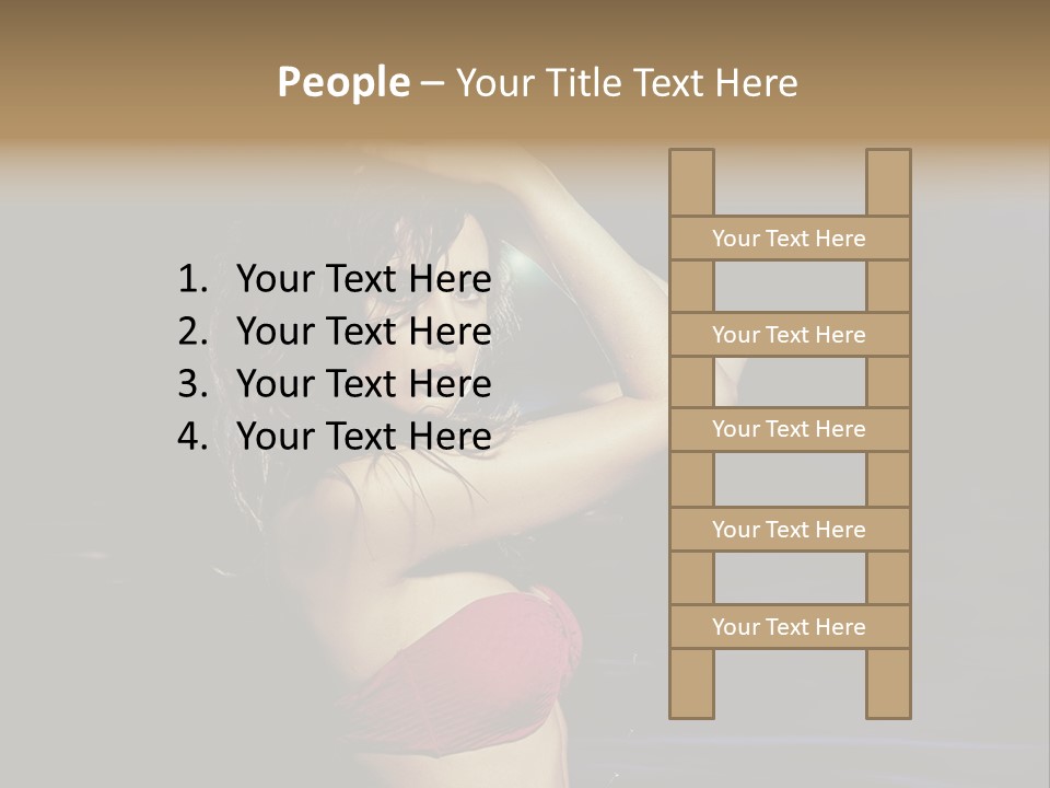 Beach Tan Blue PowerPoint Template