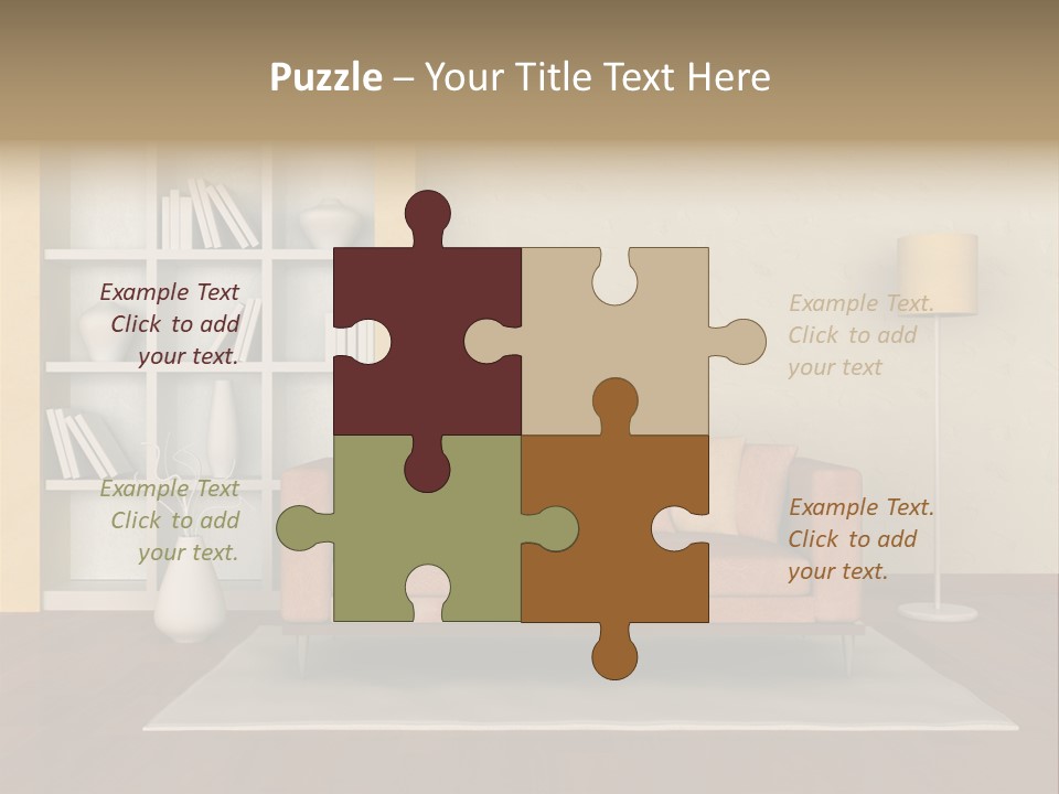 Decorative Fashion Lamp PowerPoint Template